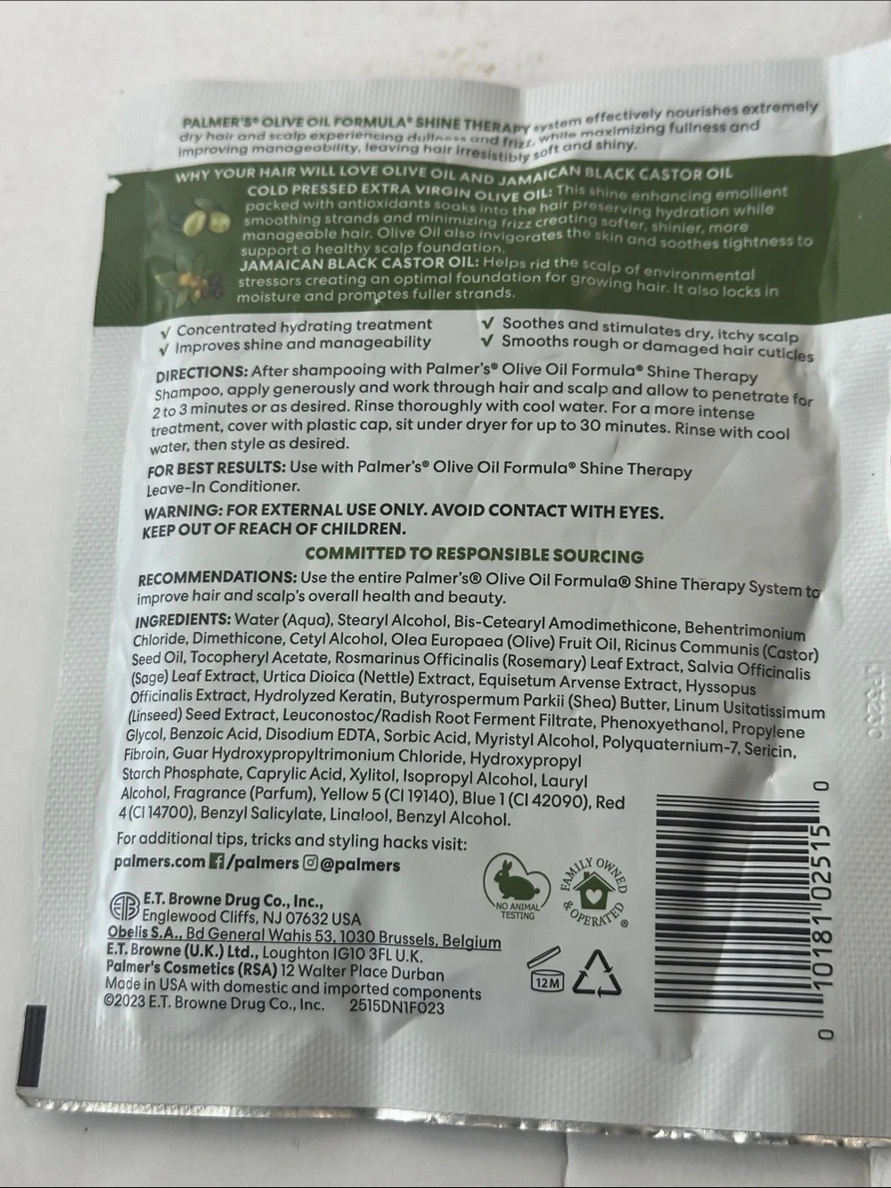 Palmer's Olive Oil Deep Conditioning Pack - Green Shine Therapy